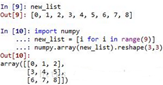 python numpy 一維數(shù)組轉(zhuǎn)變?yōu)槎嗑S數(shù)組的實例