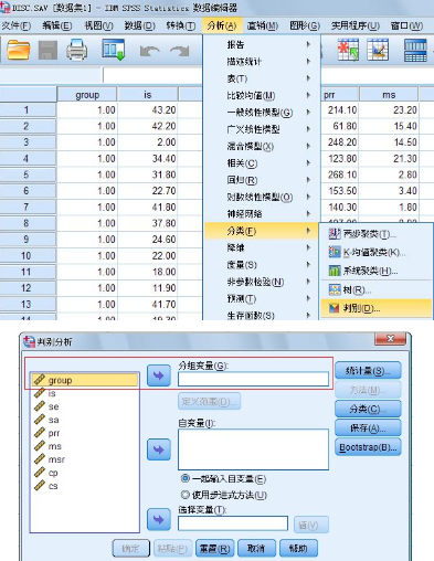 spss進(jìn)行判別分析步驟_spss判別分析結(jié)果解釋_spss判別分析案例詳解