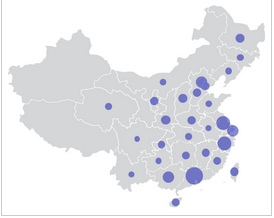 exce表格中怎么制作中國(guó)地圖背景數(shù)據(jù) 氣泡圖 
