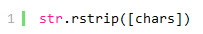 在 python 中操作字符串之rstrip()方法的使用