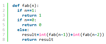  python 實現(xiàn)斐波那契遞歸函數(shù)的方法