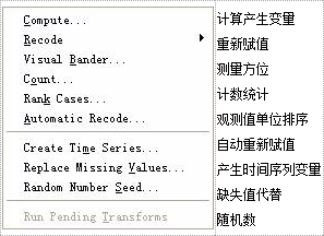 SPSS進(jìn)行數(shù)據(jù)轉(zhuǎn)換（Transform）